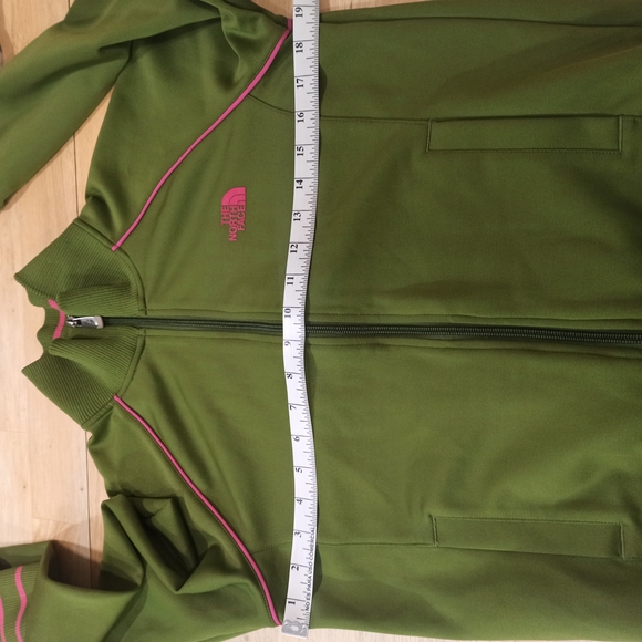 The North Face Girls M A5 SeriesOlive Green w Pink AccentsWarm-Up Jacket - Picture 13 of 15